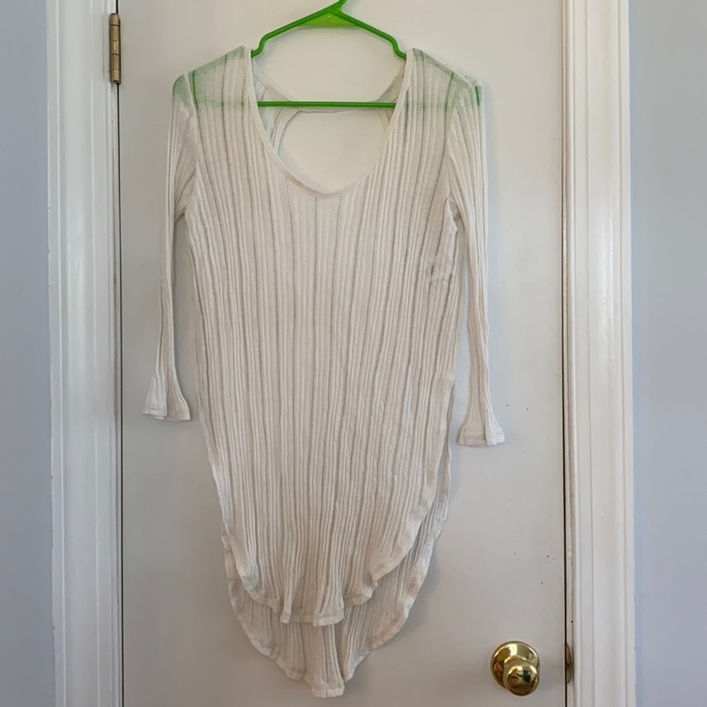 Women’s white sheer summer bathing suit coverup